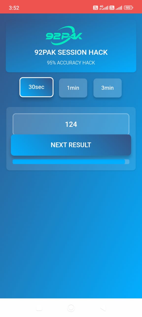 Screenshot of Wingo Prediction Page